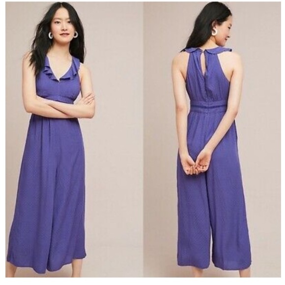 Anthropologie Pants - Maeve by Anthropologie Justine Blue Jumpsuit 6